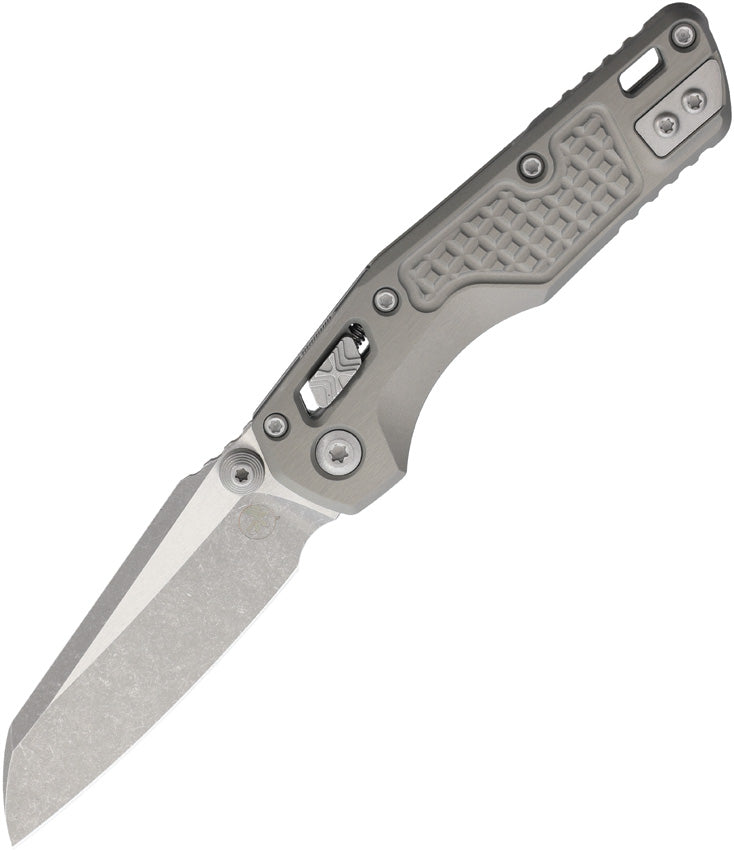 Microtech M.S.I Ram-Lok Mini Apocalyptic Standard Frag Aluminum Natural Clear Folding Knife [210M-10APFRNC] - product view 1