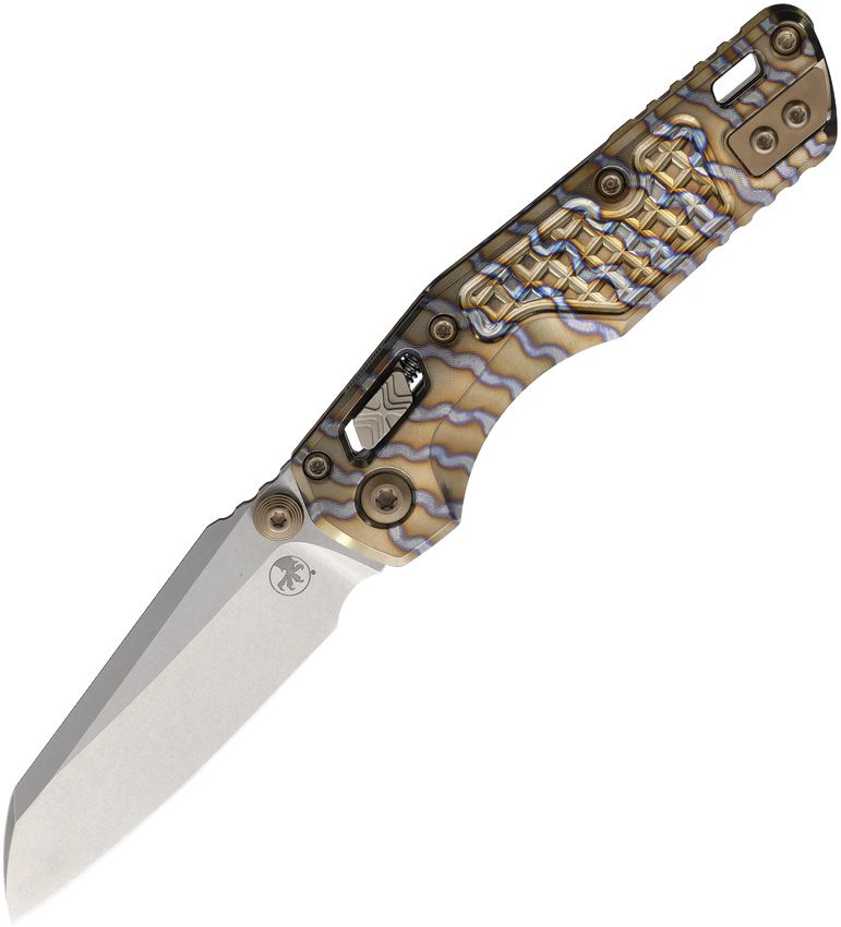 Microtech MSI Mini Ram-Lok Marfione Sel Bronze Frag Pattern Titanium Folding Knife [210M-10FRMS12]