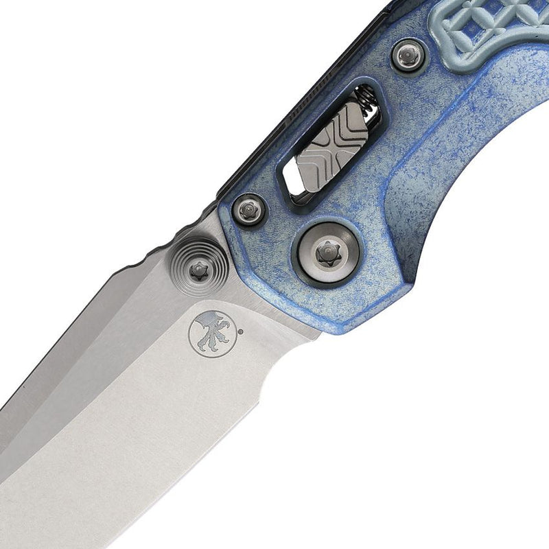 Microtech MSI Mini Ram-Lok Marfione Sel Frag Pattern Titanium Blue Folding Knife [210M-10FRMS7]