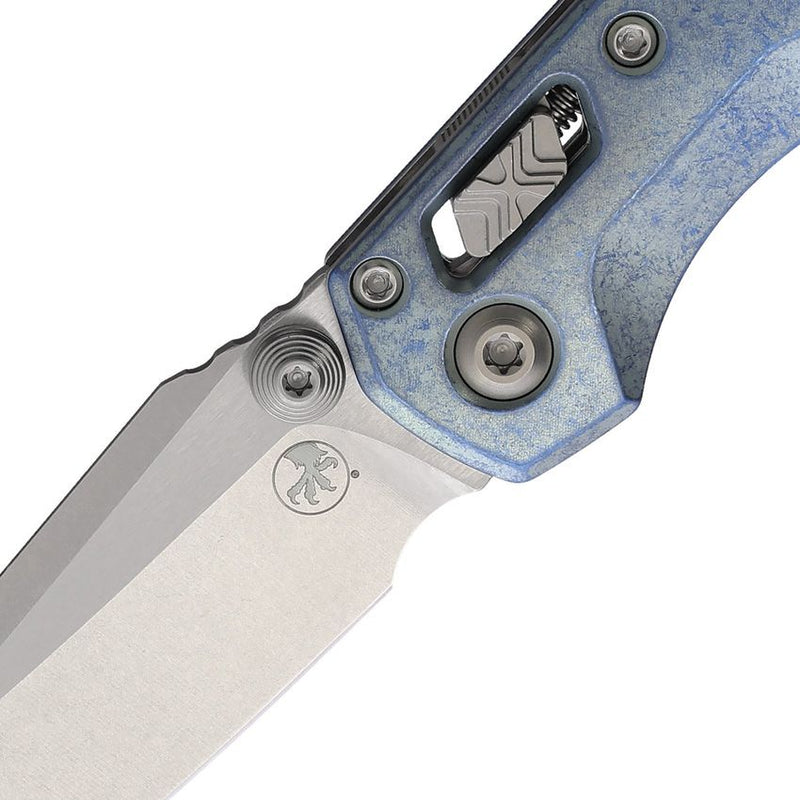 Microtech MSI Mini Ram-Lok Marfione Sel Ice Blue Titanium Folding Knife [210M-10MS7]