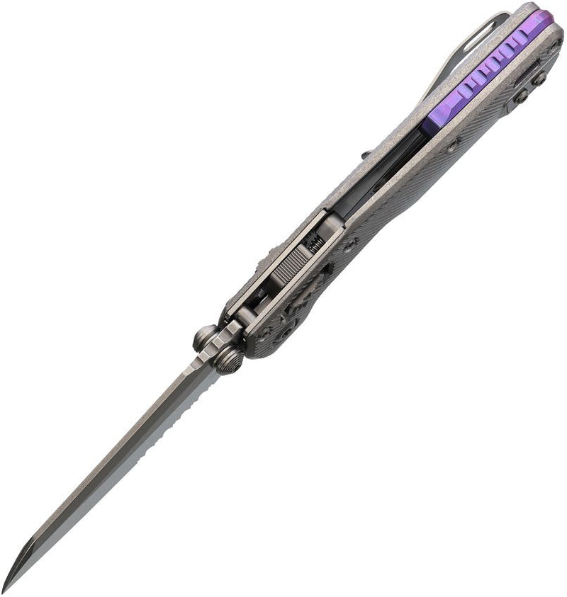 Microtech MSI Mini Ram-Lok Marfione Purple Folding Knife [210M-11FLMS4]