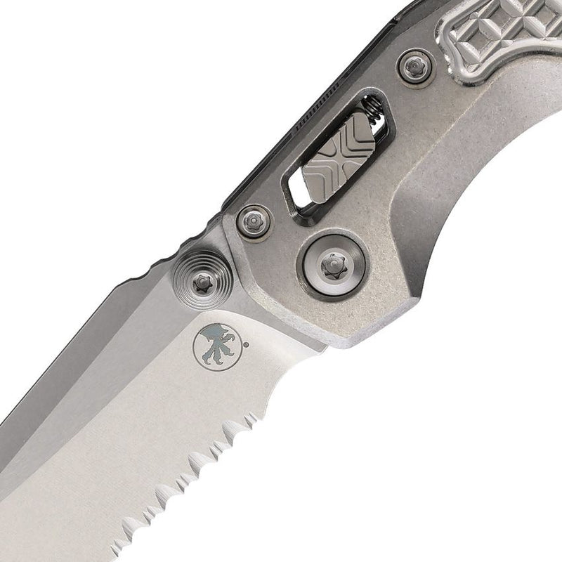 Microtech MSI Mini Ram-Lok Marfione Bronze Frag Pattern Titanium Folding Knife [210M-11FRMS2]