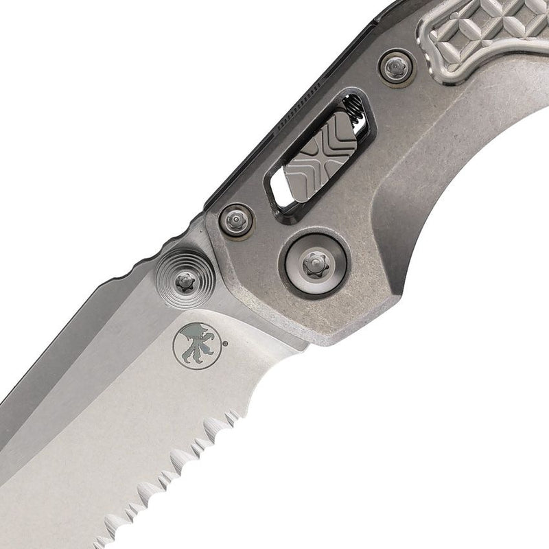 Microtech MSI Mini Ram-Lok Marfione Purple Frag Pattern Titanium Folding Knife [210M-11FRMS4]
