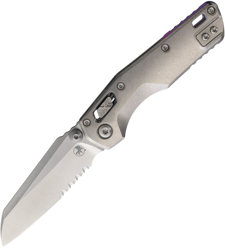 Microtech MSI Mini Ram-Lok Marfione Purple Smooth Titanium Folding Knife [210M-11MS4]