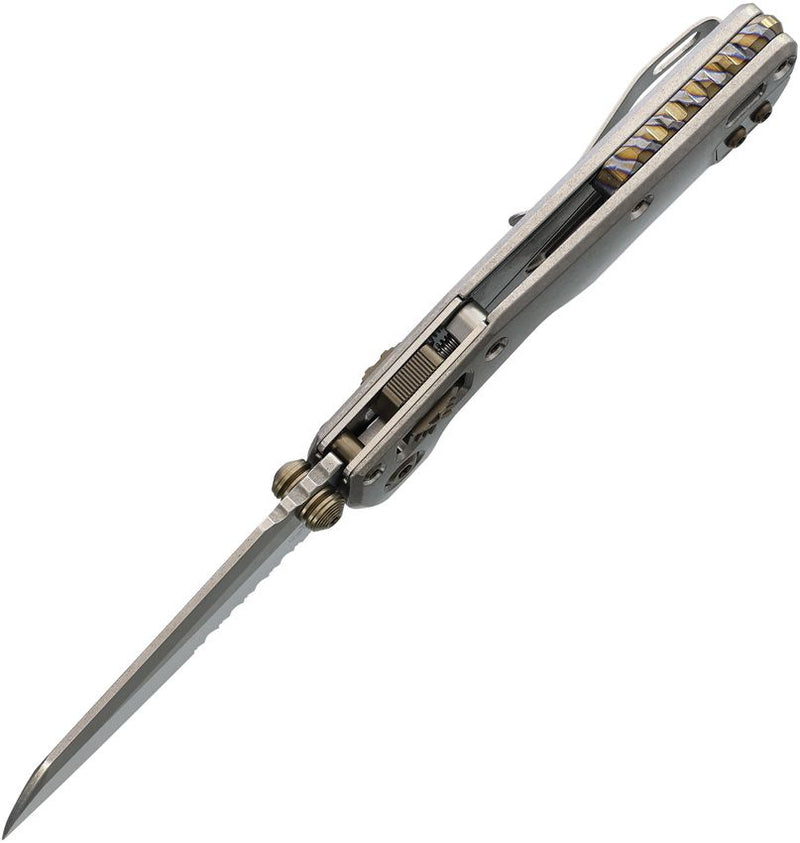 Microtech MSI Mini Ram-Lok Marfione Smooth Titanium Folding Knife [210M-11MS5]