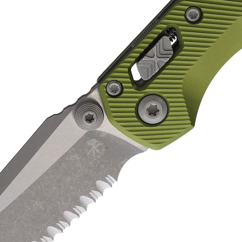Microtech MSI Mini Ram-Lok S/E OD Green Aluminum Folding Knife [210M-12APFLOD]