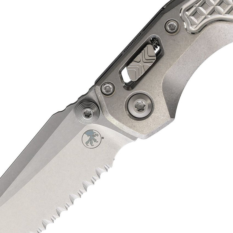 Microtech MSI Mini Ram-Lok Marfione Bronze Frag Pattern Titanium Folding Knife [210M-12FRMS2]