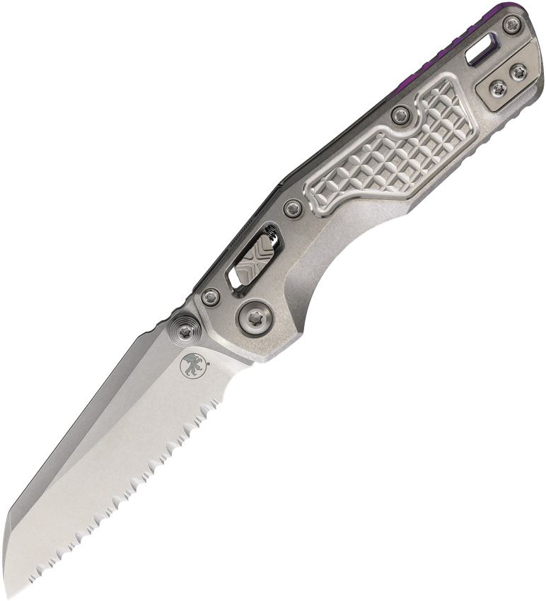 Microtech MSI Mini Ram-Lok Marfione Purple Frag Pattern Titanium Folding Knife [210M-12FRMS4]
