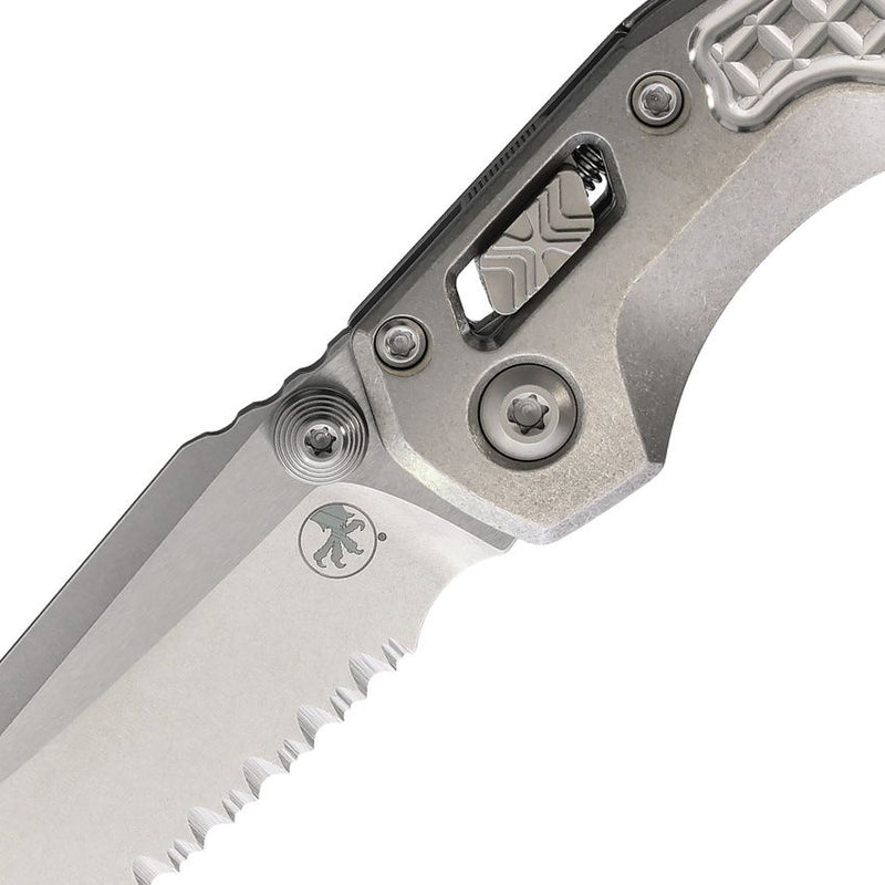 Microtech MSI Mini Ram-Lok Marfione Purple Frag Pattern Titanium Folding Knife [210M-12FRMS4]