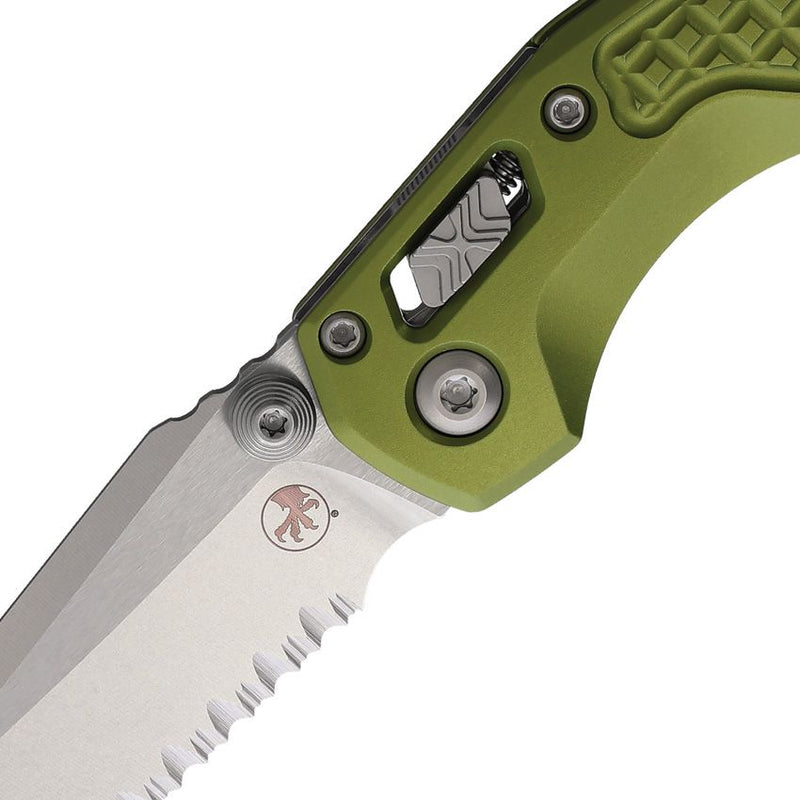 Microtech MSI Mini Ram-Lok S/E OD Green Aluminum Folding Knife [210M-12FROD]