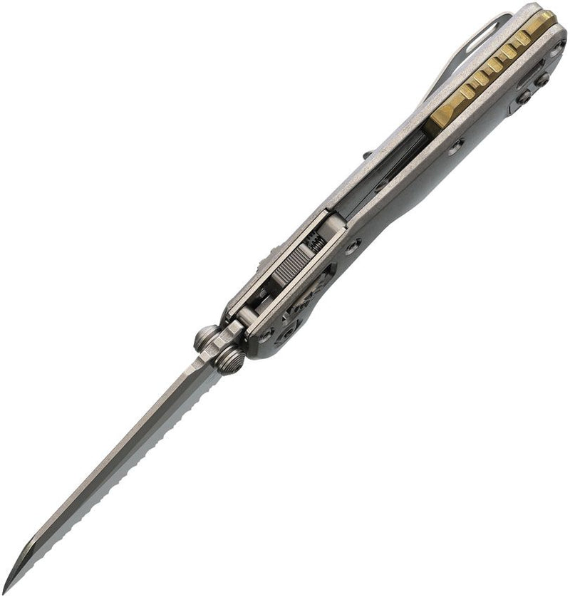 Microtech MSI Mini Ram-Lok Marfione Bronze Smooth Titanium Folding Knife [210M-12MS2]