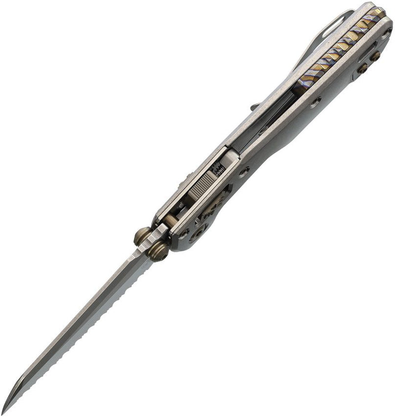 Microtech MSI Mini Ram-Lok Marfione Smooth Titanium Folding Knife [210M-12MS5]
