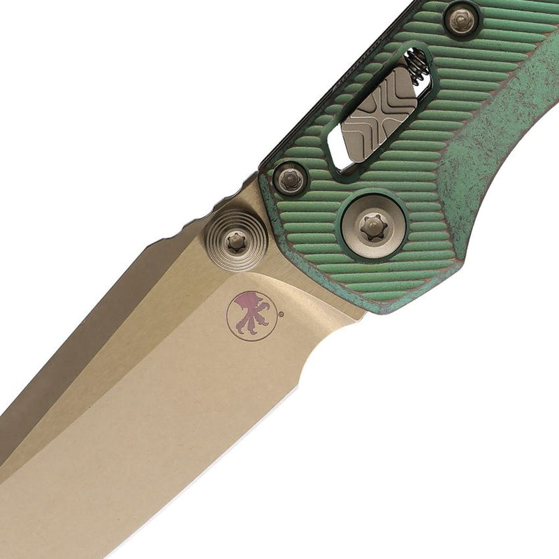 Microtech MSI Mini Ram-Lok Marfione Antique Green Folding Knife [210M-13FLMS2]