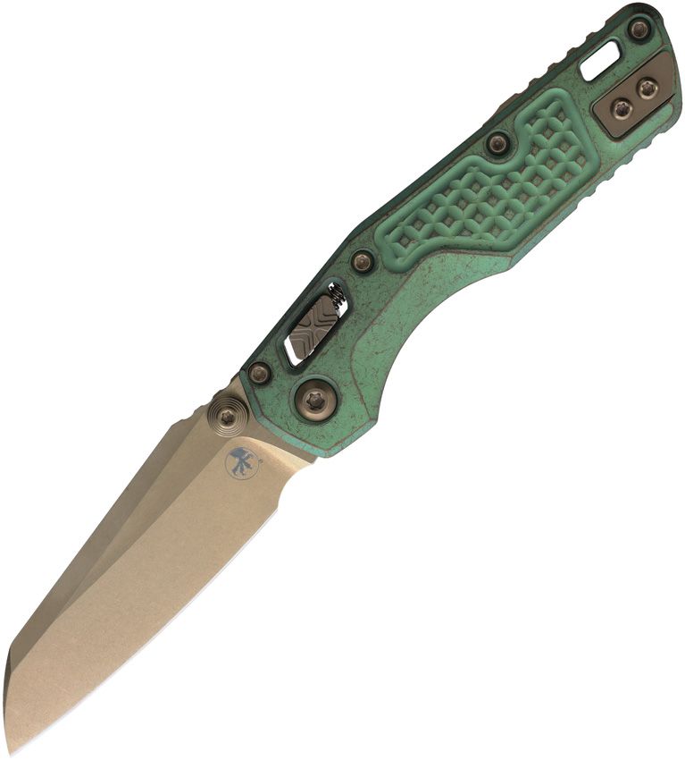 Microtech MSI Mini Ram-Lok Marfione Sel Bronze Antique Green Folding Knife [210M-13FRMS2]