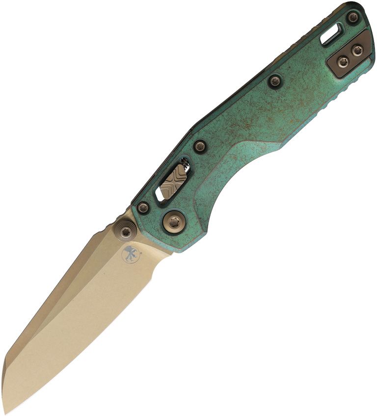 Microtech MSI Mini Ram-Lok Marfione Sel Bronze Antique Green Folding Knife [210M-13MS2]