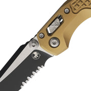 Microtech MSI RAM-LOK Mini Black Partial Serrated Standard Frag Aluminum TAN Folding Knife [210M-2FRTA] - product view 2