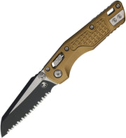 Microtech MSI Mini RAM-LOK Tan Frag Aluminum Serrated Folding Knife [210M-3FRTA] - product view 1