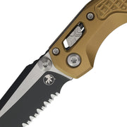 Microtech MSI Mini RAM-LOK Tan Frag Aluminum Serrated Folding Knife [210M-3FRTA] - product view 2