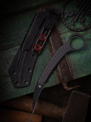 Microtech Feather Fixed Blade Distressed Fixed Blade Knife [215-1DBKS] — view 3