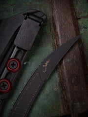 Microtech Feather Fixed Blade Distressed Fixed Blade Knife [215-1DBKS] — view 5