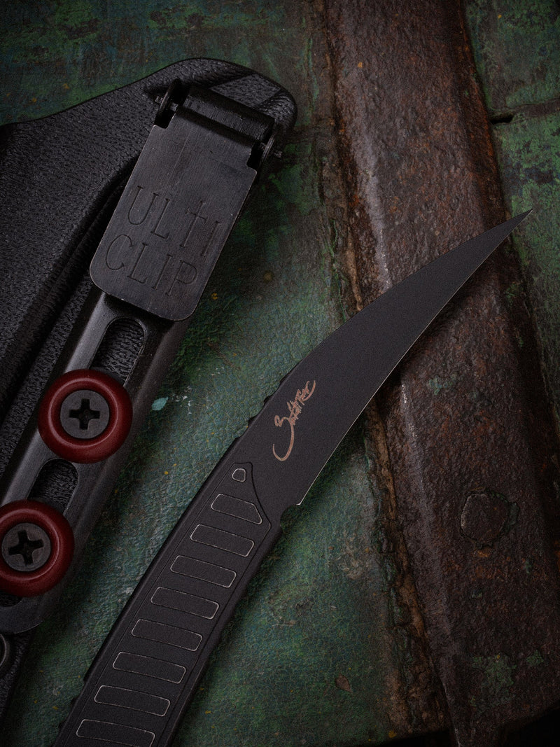 Microtech Feather Fixed Blade Distressed Fixed Blade Knife [215-1DBKS] — view 5