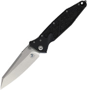 Microtech SOCOM ELITE WARCOM SIGNATURE SERIES STONEWASH STANDARD Black Aluminum (4.00" Bohler M390MK stainless) Folding Knife [259-10S] - product view 1