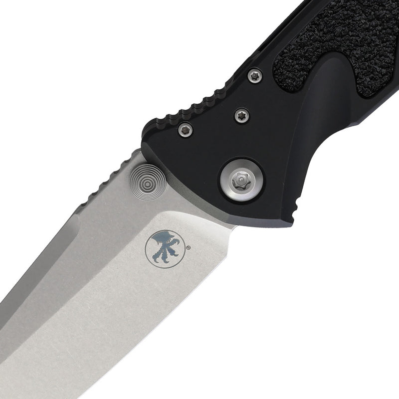 Microtech SOCOM ELITE WARCOM SIGNATURE SERIES STONEWASH STANDARD Black Aluminum (4.00" Bohler M390MK stainless) Folding Knife [259-10S] - product view 2