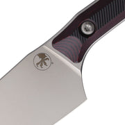 Microtech Santoku 4" Knife Stonewash Standard Black Cherry G-10 Kitchen Knife [3300-10BC] - product view 2