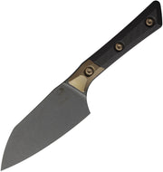 Microtech Santoku 4" Knife Signature Series DLC Standard Titanium Bolster Carbon Fiber Kitchen Knife [3300B-1DLCCFS] - product view 1