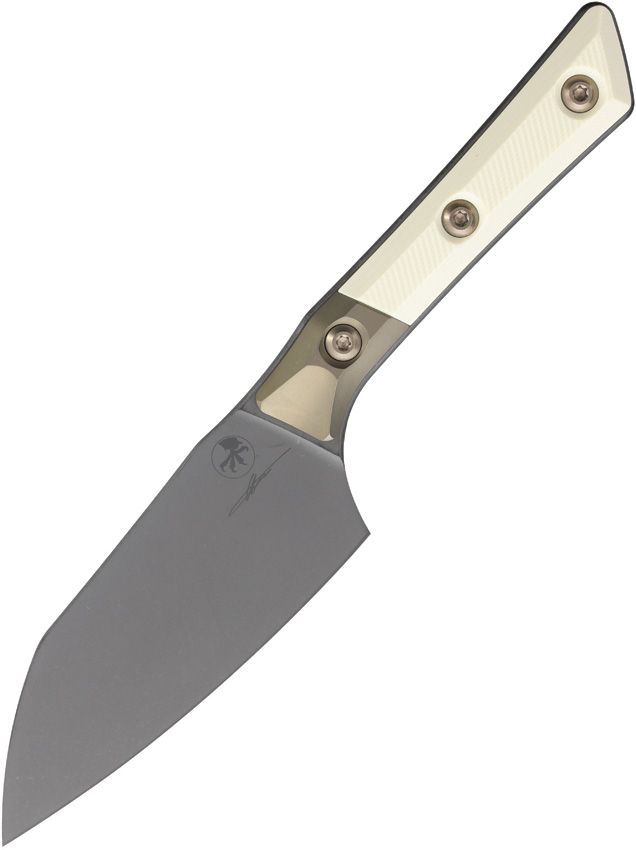 Microtech Santoku DLC Ivory Kitchen Knife [3300B-1DLCCF]
