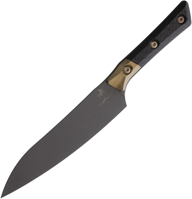 Microtech Utility Knife Signature Series DLC Standard Titanium Bolster Carbon Fiber Kitchen Knife [3400B-1DLCCFS] - product view 1