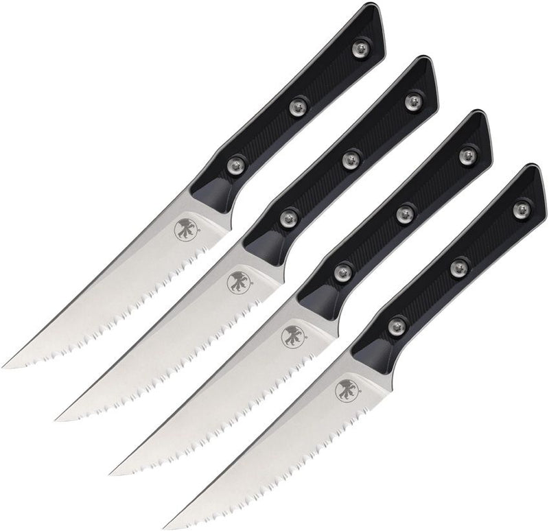 Microtech Steak Knife Set Black Kitchen Knife [3600-12SETBK]