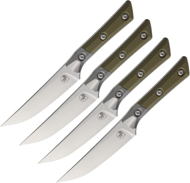 Microtech Steak Knife Set OD Green G10 Kitchen Knife [3600B-10SETOD]
