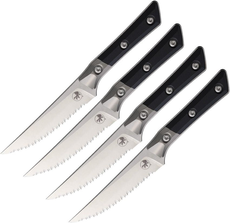 Microtech Steak Knife Set Black Kitchen Knife [3600B-12SETBK]