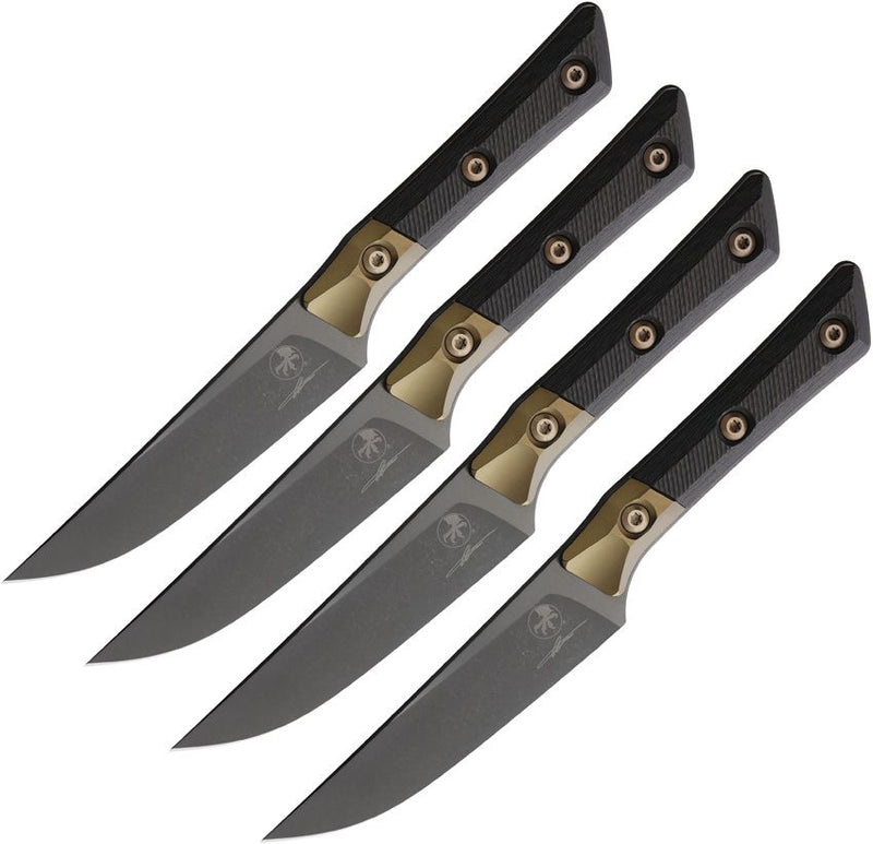 Microtech Steak Knife Set CF DLC Kitchen Knife [3600B-1SETDLCCFS]