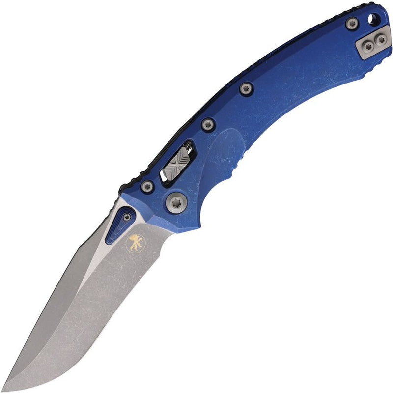 Microtech Amphibian Ram-Lok Select Blue Folding Knife [137RL-10APMS2]