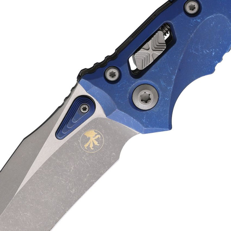 Microtech Amphibian Ram-Lok Select Blue Folding Knife [137RL-10APMS2]