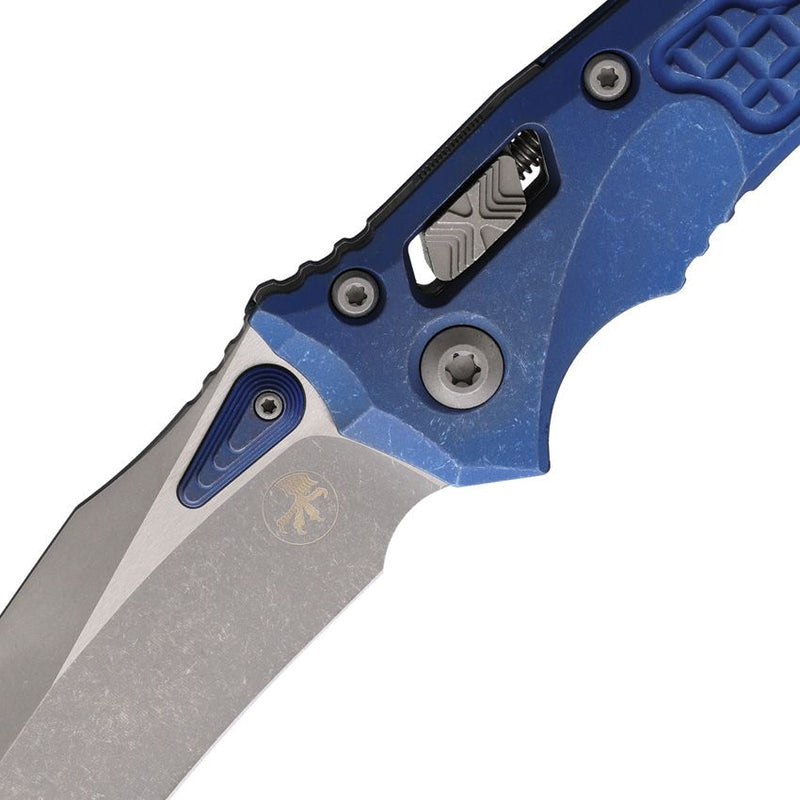 Microtech Amphibian Ram-Lok Select Blue Folding Knife [137RL-10APFRMS2]
