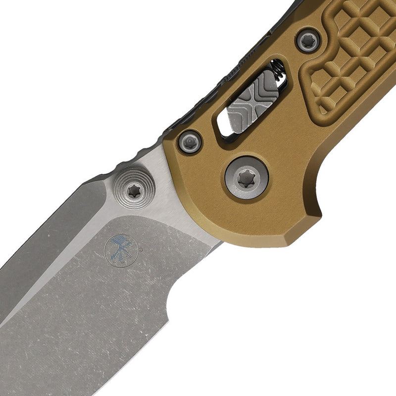 Microtech L.U.D.T. S/E Brown Aluminum (3.50" Bohler M390MK stainless) Folding Knife [1135RL-10APFRTA] - product view 2