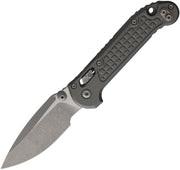 Microtech L.U.D.T RAM-LOK S/E APOCALYPTIC FRAG PATTERN ALUMINIUM NATURAL CLEAR Gray Aluminum (3.50" Bohler M390MK stainless) Folding Knife [1135RL-10APFRNC] - product view 1