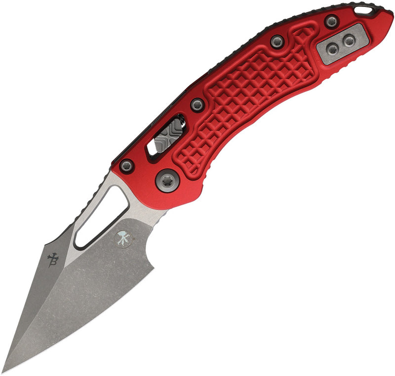 Microtech M-Stitch Red Aluminum (3.00" Bohler M390MK stainless) Folding Knife [169MRL-10APFRRD] - product view 1