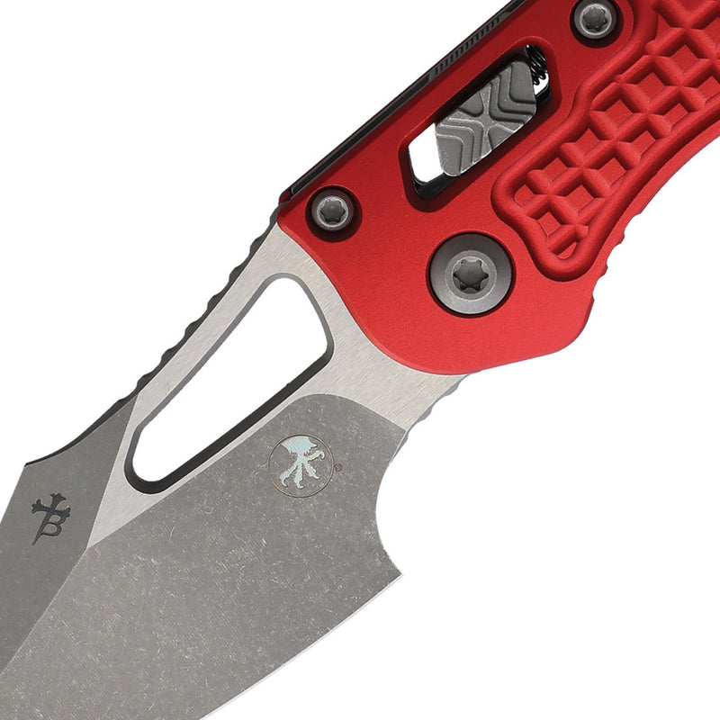 Microtech M-Stitch Red Aluminum (3.00" Bohler M390MK stainless) Folding Knife [169MRL-10APFRRD] - product view 2
