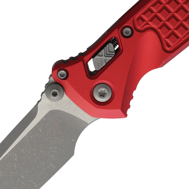 Microtech SOCOM RAM-LOK T/E APOCALYPTIC FRAG PATTERN ALUMINUM RED Folding Knife [161RL-10APFRRD] - product view 2