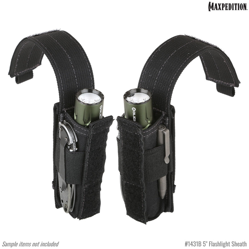 Maxpedition Flashlight Sheath 5in Black [1431B] - product view 2