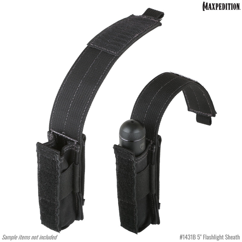 Maxpedition Flashlight Sheath 5in Black [1431B] - product view 6