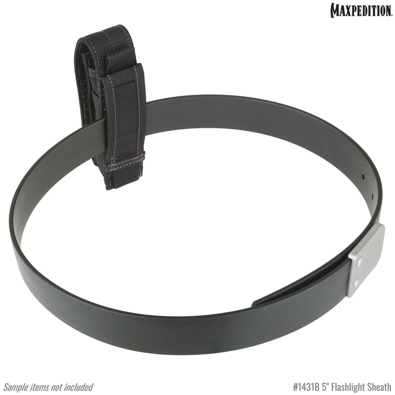Maxpedition Flashlight Sheath 5in Black [1431B] - product view 7