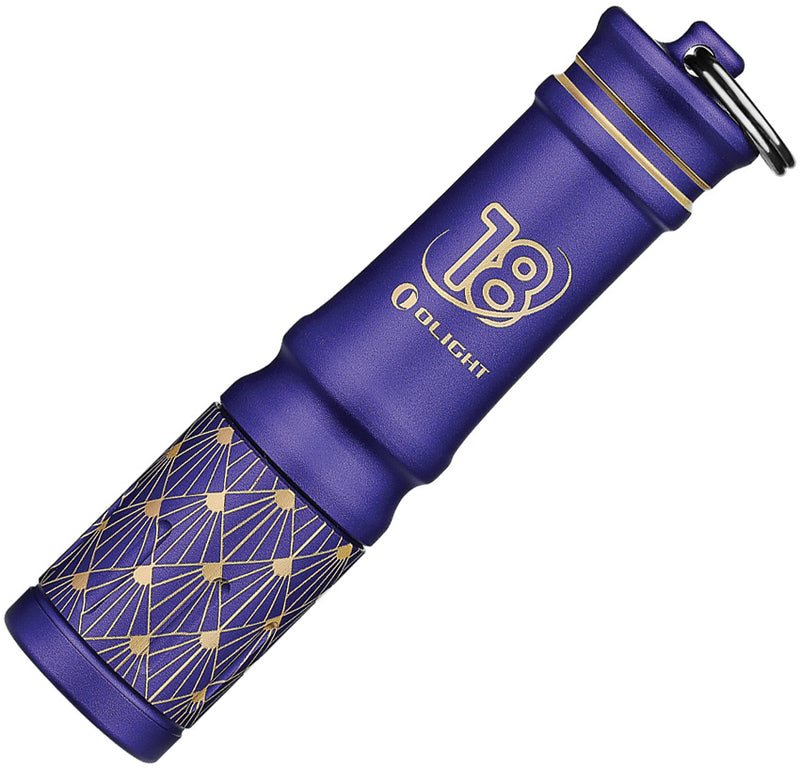 Olight i3E EOS 18th Anniversary Purple AAA Keychain Flashlight (OLTI3E18TH) — detail view 2