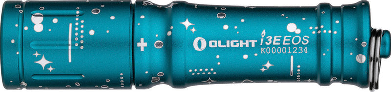 Olight i3E EOS 19th Anniversary Blue AAA Keychain Flashlight (OLTI3E19TH) — detail view 2