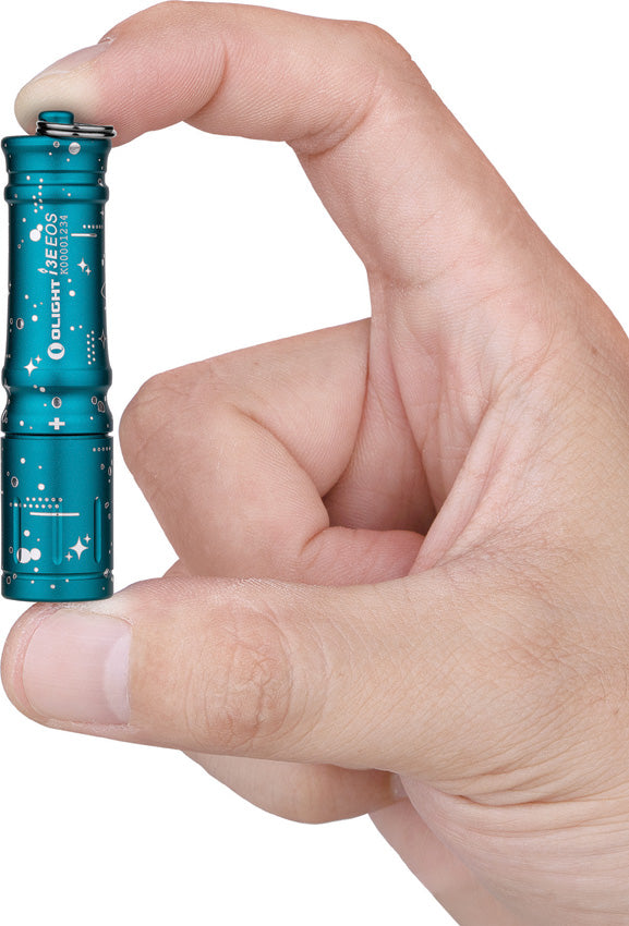 Olight i3E EOS 19th Anniversary Blue AAA Keychain Flashlight (OLTI3E19TH) — detail view 5