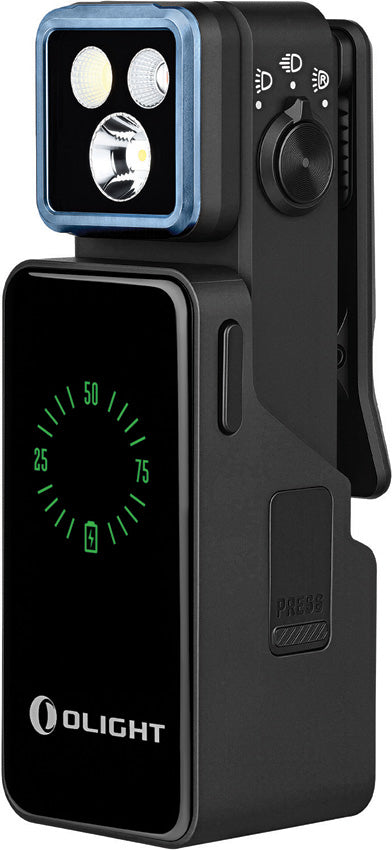 Olight Oclip 2 Pro Premium Black Clip Flashlight with Charging Dock (OLTOCLIP2PREMBK) — product view